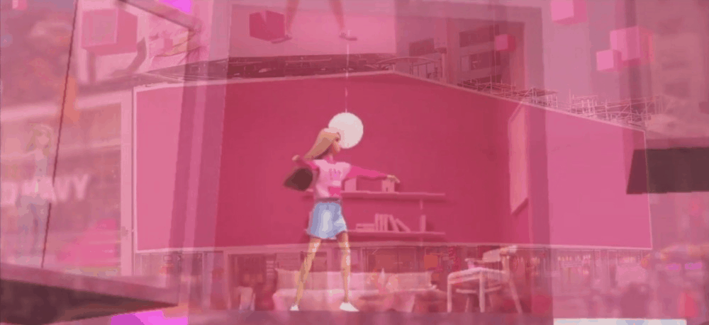 Gap x Mattel Barbie's Times Square Takeover powered by Google's Geospatial Creator