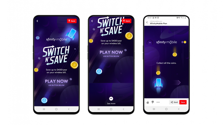 Xfinity Mobile Pinterest Games