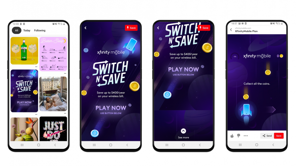 Xfinity Mobile Pinterest Games