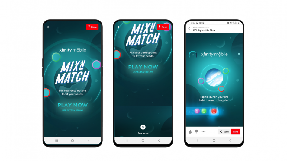 Xfinity Mobile Pinterest Games