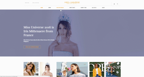 Miss Universe Website