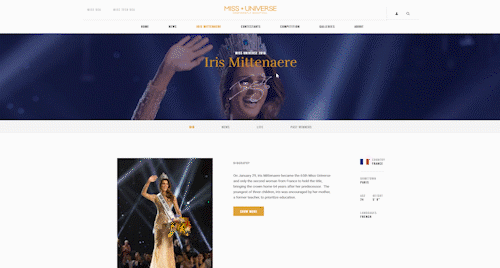 Miss Universe Website